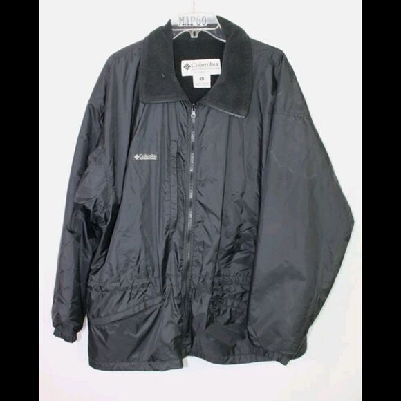 Columbia Black Mens XL Fleece Lined Coat. - Picture 1 of 7